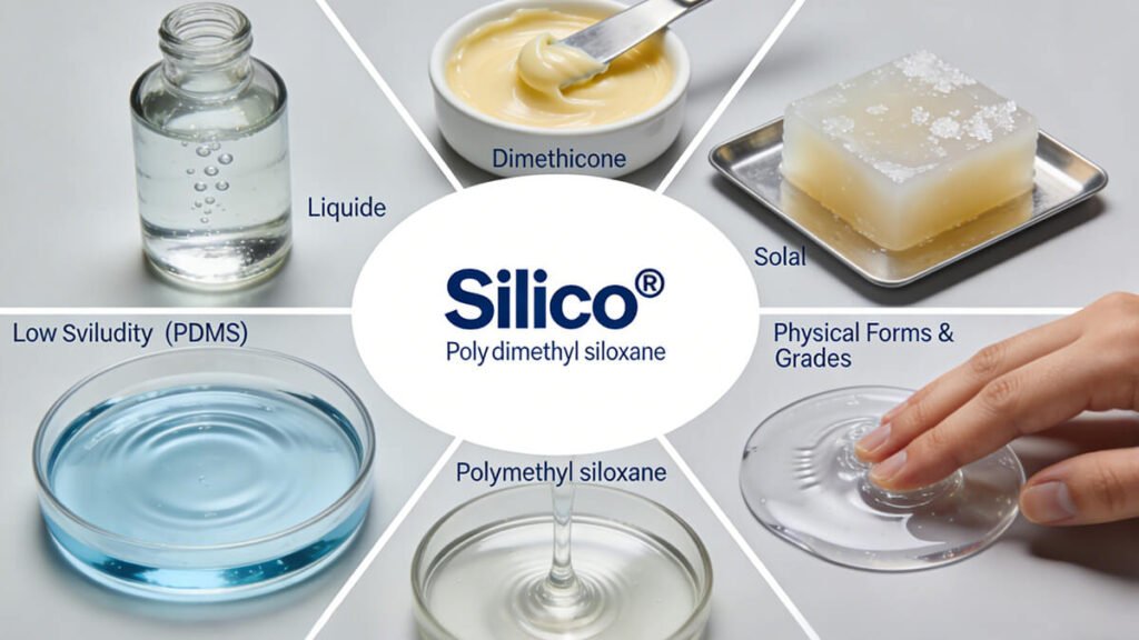 Dimethicone and Polydimethylsiloxane (PDMS) Physical Forms