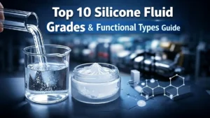 Top 10 silicone fluid grades and functional types guide showing viscosity and chemical modified silicone oils