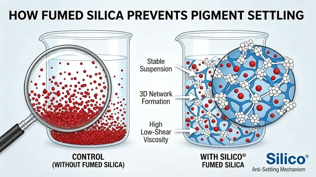 HOW FUMED SILICA PREVENTS PIGMENT SETTLING