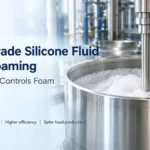 Food grade silicone fluid (PDMS) for defoaming and foam control in food processing