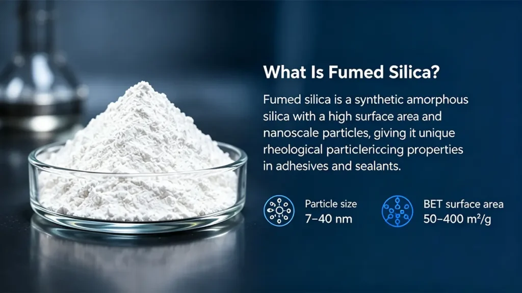 Fumed silica provides rheology control and thixotropy in adhesive formulations