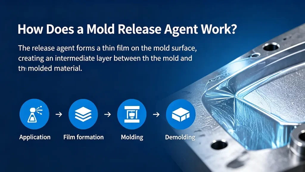 How a mold release agent forms a release film between the mold and molded material
