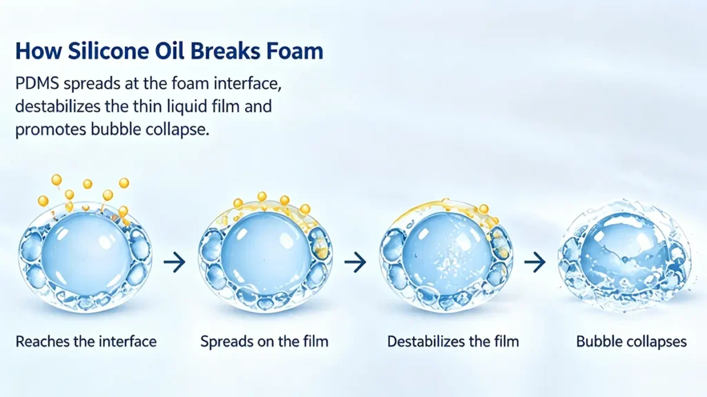 Industrial silicone oil based on PDMS for lubrication, mold release, damping and surface treatment