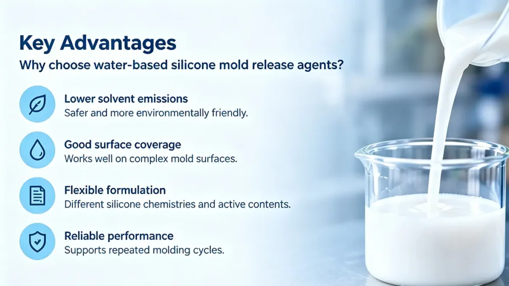 Silicone emulsion dilution and active content for mold release applications