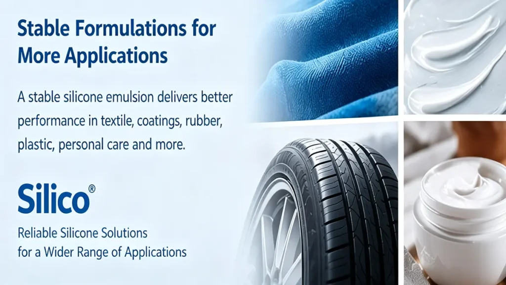 Silicone emulsion stability testing for textile coatings rubber plastic and personal care applications