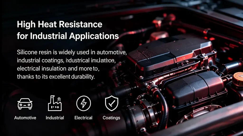 Silicone resin high heat resistance for automotive, industrial coatings and electrical insulation