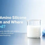 What is amino silicone emulsion and where is it used in textile and industrial finishing
