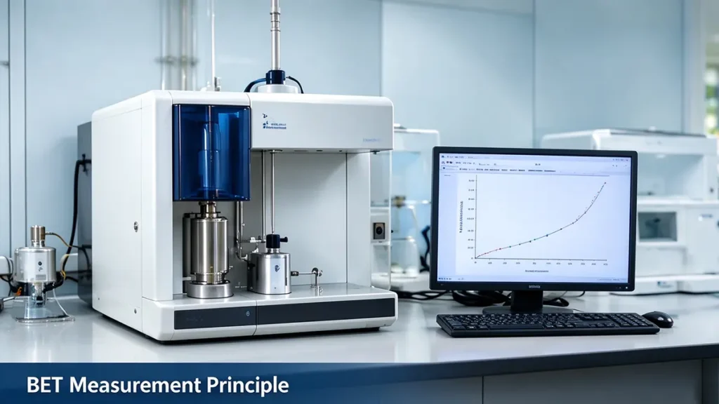 BET surface area measurement of fumed silica using gas adsorption