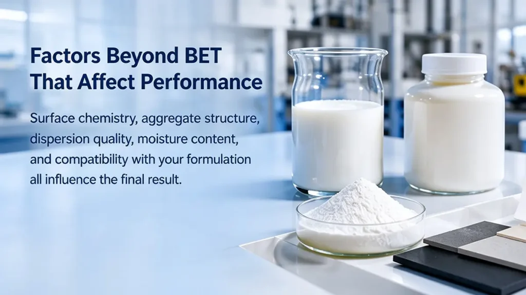 Fumed silica performance factors including dispersion surface chemistry and formulation compatibility