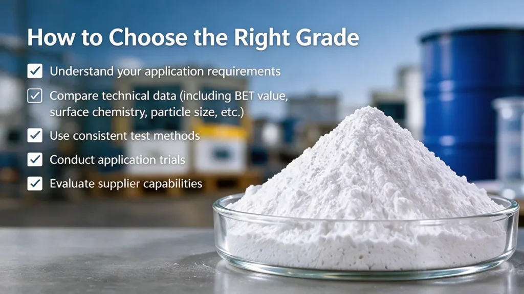 how to choose the right grade fumed silica