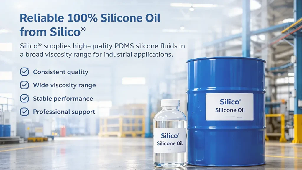 Silico® 100% silicone oil and PDMS silicone fluid supplied in different viscosity grades for industrial applications
