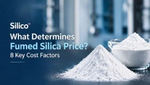What determines fumed silica price? Eight key cost factors including manufacturing, BET surface area, surface treatment, packaging, and transportation.